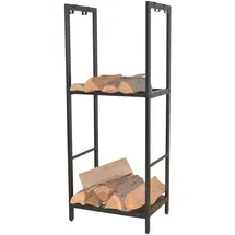 moebel-direkt-online Kaminholzregal Sven Metall 40 x 100 x 30 cm Schwarz