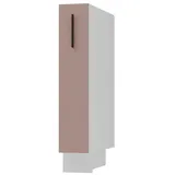Feldmann-Wohnen Apothekerschrank Bonn (D15/kargo, 1 Türfront, innen 1 Korbauszug mit 2 Ablagen, 1-St., moderne Optik, MDF Fronten) weiß / rosé kupfer matt weiß