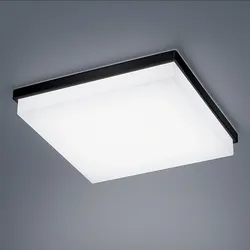 Helestra COSI LED Glas Deckenleuchte in mattschwarz 31x31cm für die allgemeine Raumausleuchtung