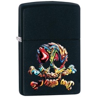 Zippo Skull Design Multi Color Black Matte Sturmfeuerzeug