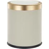 Kitchen Move Abfalleimer aus Kunststoff, 8 l, Weiß und Gold