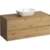 Laufen Lani Schubladenelement, 1 Ausschnitt mittig, 1180x495x525mm, H4043311122671, Farbe: Wildeiche