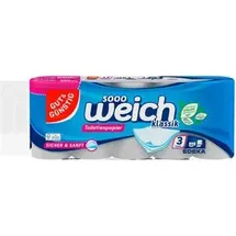 Gut und günstig Toilettenpapier weich klassik 3-lagig 10 Rollen