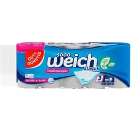 Gut und günstig Toilettenpapier weich klassik 3-lagig 10 Rollen