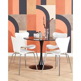 Beliani Esszimmertisch Ø 90 cm schwarz