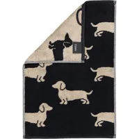 CAWÖ We love Dogs Gästetuch 30 x 50 cm schwarz-beige
