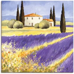 Leinwandbild ARTLAND "Licht der Provence", bunt (farbe bild(er): bunt), B:70cm H:70cm, Canvas, Leinwand, Bilder, auf Keilrahmen gespannt