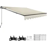 Tectake Gelenkarmmarkise Ornella 150 cm beige