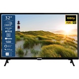 TELEFUNKEN XF32SN550S 32 Zoll Fernseher/Smart TV (Full HD, HDR, Triple-Tuner) - Inkl. 6 Monate HD+ [2023], Schwarz