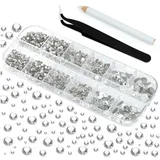 luxuskollektion 2150 Stück Strasssteine Set für Nagel Kunst Kleidung