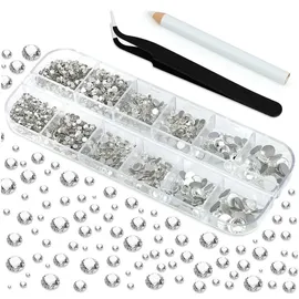 luxuskollektion 2150 Stück Strasssteine Set für Nagel Kunst Kleidung