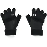 Under Armour Damen Mesh HB 2PK, atmungsaktive Gym Handschuhe mit Handfläche aus Leder, verstellbare Trainingshandschuhe mit Tasche für Schlüssel