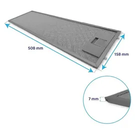 Electrolux Metallfilter Fettfilter 508x158x7mm - Silber/Schwarz