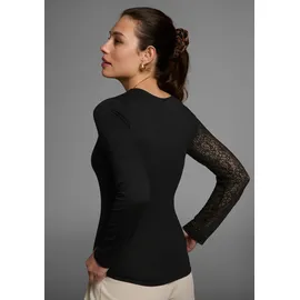 MELROSE Rundhalsshirt MELROSE, Damen, Gr. 42, schwarz, Jersey, Obermaterial: 95% Viskose, 5% Elasthan.