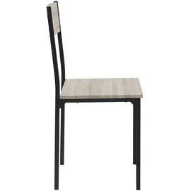 ML-Design Esstisch Set 4-teilig, Sonoma-Eiche, Esszimmertisch mit 2 Stühlen 1 Bank, Essgruppe für 4 Personen, Sitzgruppe Küchentisch Metallrahmen, Bartisch Set, Esszimmergruppe für Küche Esszimmer