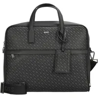 Boss Zair Aktentasche Leder 38 cm Laptopfach schwarz