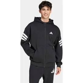 adidas Future Icons 3-Streifen Kapuzenjacke Herren Schwarz XXL