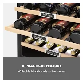 Klarstein Vinsider 36 Weinkühlschrank 2 Kühlzonen 5-22°C 94l Edelstahl