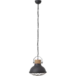 Brilliant Pendelleuchte Emma schwarz korund Industrie stil E27 max. 40W