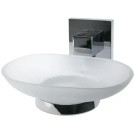 Fackelmann Ablageschale Seifenhalter Silber/Milchig