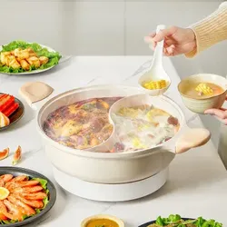 COOKER KING Hot Pot - Pfanne mit Deckel - Antihaftbeschichtung - 30cm