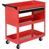 Homcom Werkstatt-Zubehör schwarz B/H/L: ca. 35x82x76 cm - Rot, Schwarz