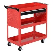 Homcom Werkstatt-Zubehör schwarz B/H/L: ca. 35x82x76 cm - Rot, Schwarz