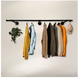 RSR Hangers Kleiderstange Larson Industrial Design Garderobe Schwarz Wand 120 cm