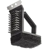 DEMA Grillbürste 3 in 1 Edelstahl schwarz