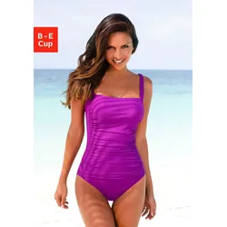 LASCANA Badeanzug mit Raffungen und Shaping-Effekt – fuchsia