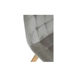 Möbel Kraft Esszimmerstuhl 2er-Set mit Samtbezug ¦ grau ¦ Maße (cm): B: 54 H: 84