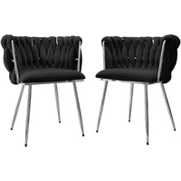 Mirjan24 Stuhl, Schwarz, Textil, 2-Sitzer, 50x76x52 cm, Esszimmer, Stühle,