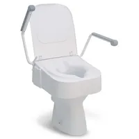 Drive Medical Toilettensitzerhöhung TSE 150 mit Armlehnen und Deckel weiß