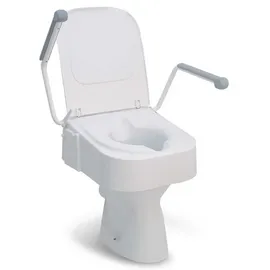 Drive Medical Toilettensitzerhöhung TSE 150 mit Armlehnen und Deckel weiß