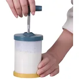 Manueller Sahnespender – Edelstahl | Handgehaltener DIY Schlagsahnebereiter | Ergonomischer Komfortgriff Sahneschläger Für Küche Salat Getränke Und Heimbacken Gebrauch