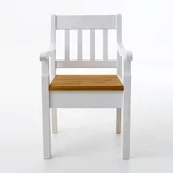 Landhaus Esszimmerstuhl in Weiß Kiefer massiv