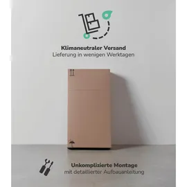 mokebo mokebo® Wäscheschrank Schwarz, Holzwerkstoff, 41x95x40 cm, Ordnen & Aufbewahren, Wäschekörbe & Tonnen