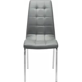 INOSIGN 4-Fußstuhl »Lila« (Set) 2 Stück) Bezug in Kunstleder, verchromtes Metallgestell grau