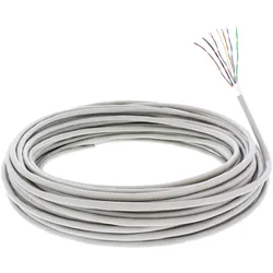 INLINE Telefon-Kabel 12-adrig, 6x2x0,6mm, zum Verlegen, 100m Rolle