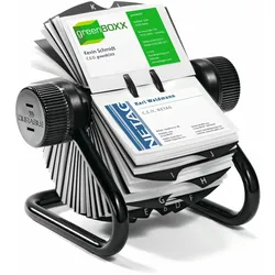 Durable 248101 Visifix Rollkartei, für 400 Visitenkarten, Register A-Z, schwarz