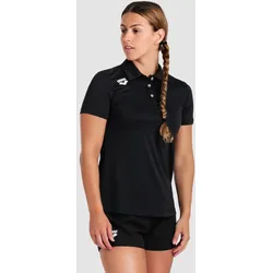 Poloshirt Damen Team Einfarbig - Black - XL