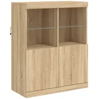 VidaXL Sideboard mit LED-Leuchten Sonoma-Eiche 81x37x100 cm