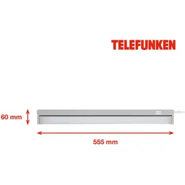 Telefunken LED Unterbauleuchte Nuit 55,5 cm schwenkbar, Wippschalter, grau