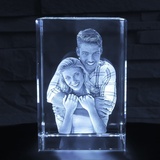 MyPrezzie 3D Glasfoto - Ihr Foto im Glas gelasert - Fotogeschenk aus Glas (transparent) mit Dein Foto (L Querformat)