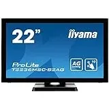 iiyama Prolite T2236MSC-B2AG 55 cm (21,5") AMVA LED-Monitor Full-HD 10 Punkt Multitouch kapazitiv (VGA, DVI, HDMI, USB3.0) Anti Glare Beschichtung, schwarz