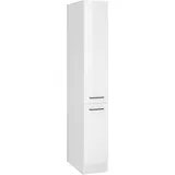 KOCHSTATION Apothekerschrank »KS-Tulsa«, 30 cm breit, 200 cm hoch, mit 2 Auszügen, Metallgriff, MDF Front, weiß