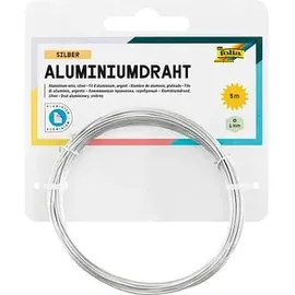 Folia Aluminiumdraht Basteldraht 1mm x 5m silber