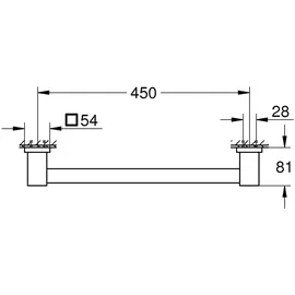 Grohe Start Cube Haltegriff 450 mm Supersteel