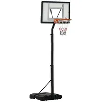 Homcom Basketballständer mit Rollen schwarz 90L x 60B x 260-310H cm