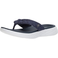 Skechers Damen On-The-go 600-15304 Flipflop, Marineblau/Weiß, 40 EU - 40 EU